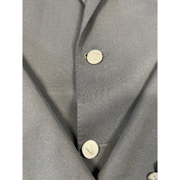 Versace Collection Blazer Mens 54 Black Wool Two Button Sport Coat Notch Lapel - Picture 15 of 15